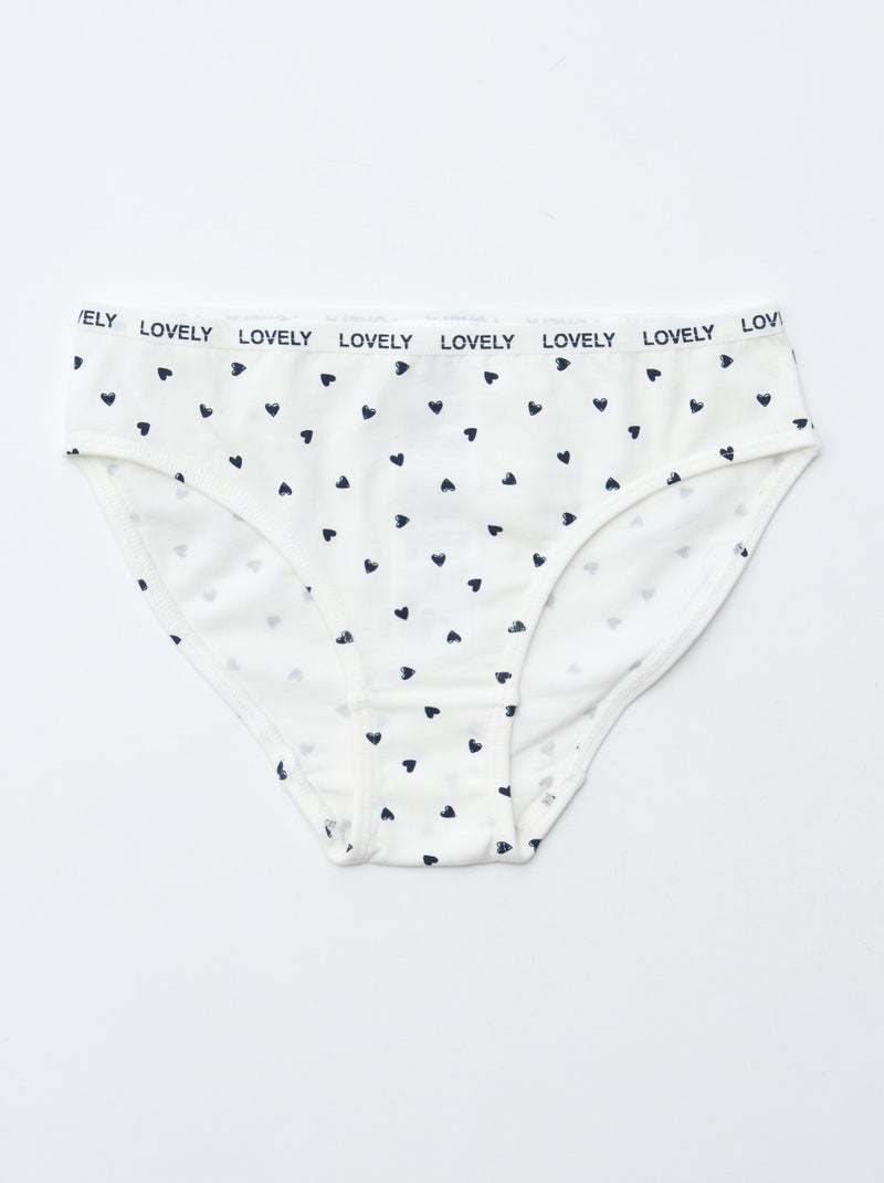 Lote de 4 cuecas estampadas Branco - Kiabi