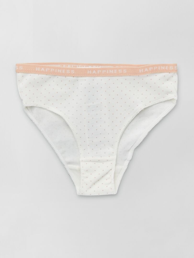 Lote de 4 cuecas estampadas BRANCO - Kiabi