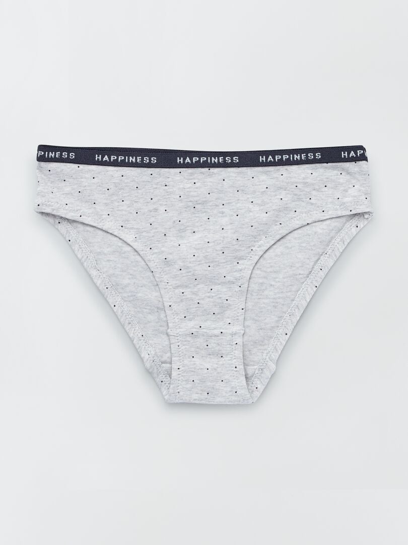 Lote de 4 cuecas estampadas BRANCO - Kiabi