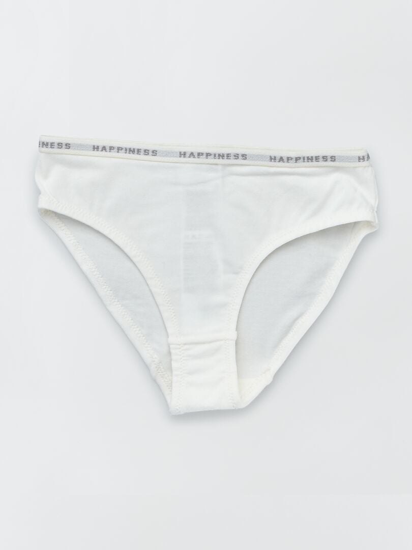 Lote de 4 cuecas estampadas BRANCO - Kiabi