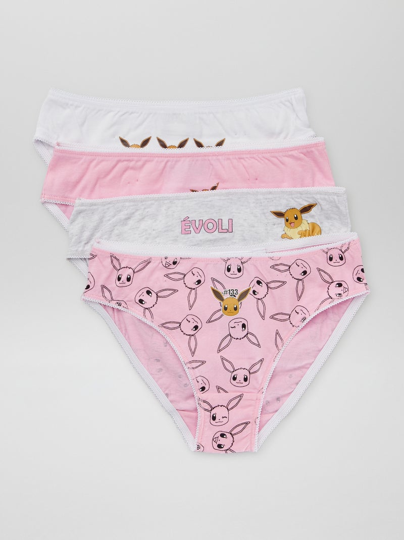 Lote de 4 cuecas 'Pokémon' ROSA - Kiabi