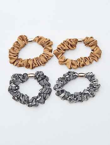 Lote de 4 elásticos de cabelo