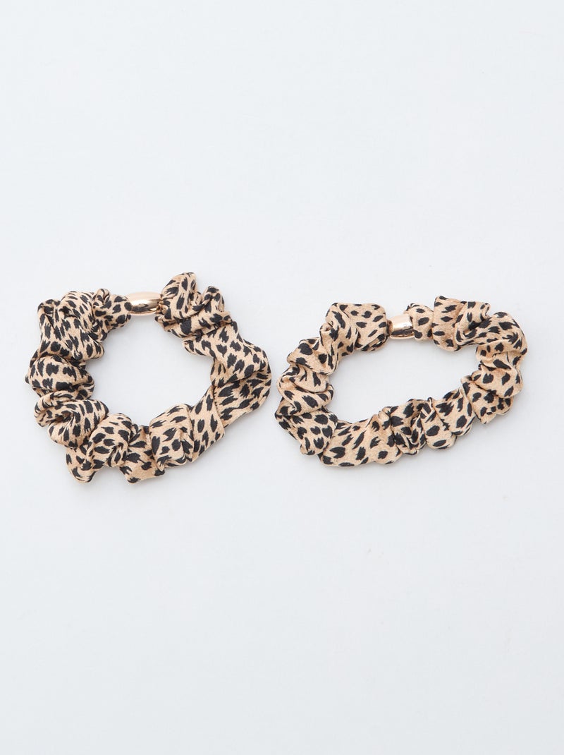 Lote de 4 elásticos de cabelo Castanho - Kiabi