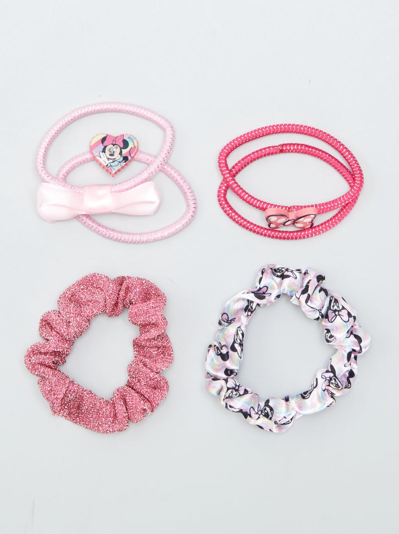 Lote de 4 elásticos e 2 elásticos para cabelo 'Minnie' ROSA - Kiabi