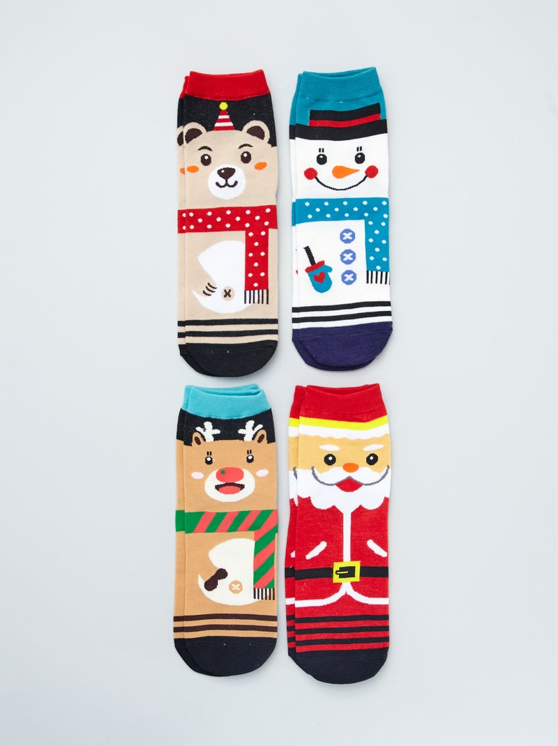 Lote de 4 pares de meias de Natal BEGE - Kiabi