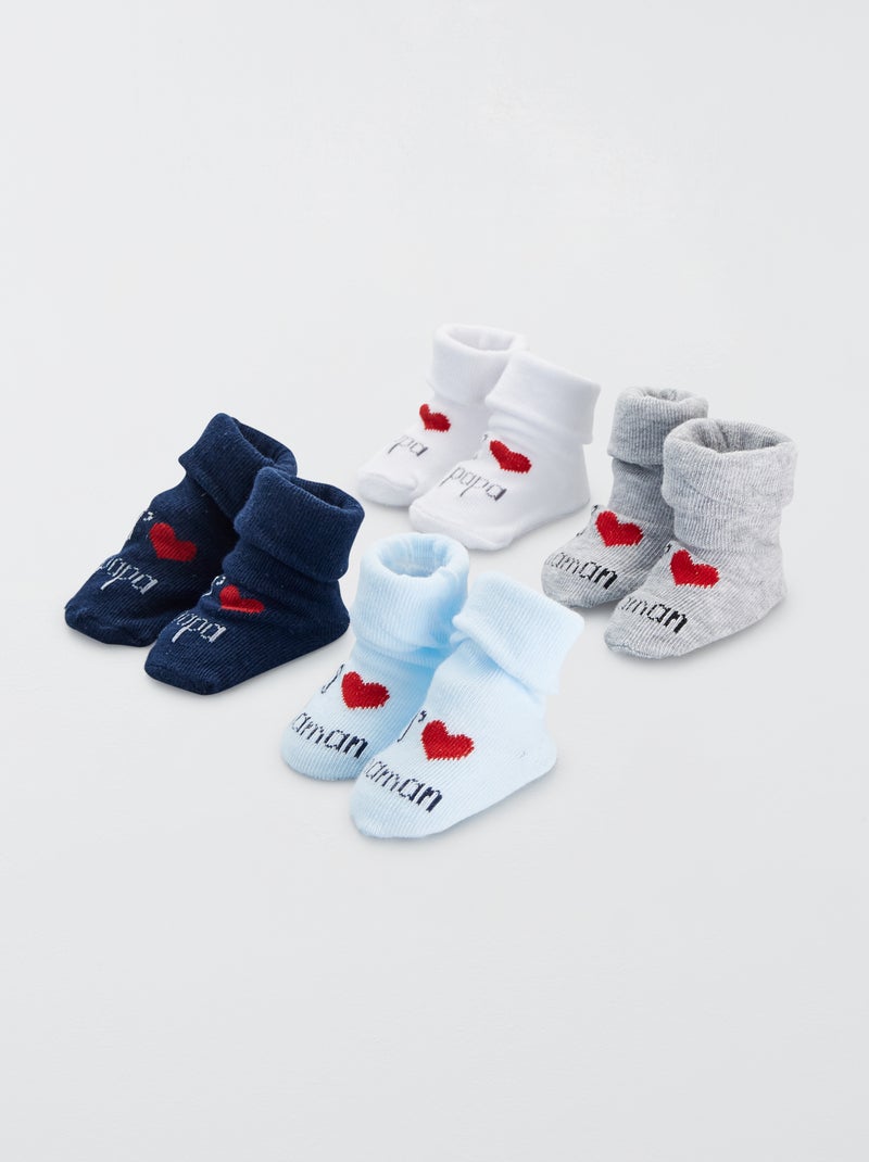 Lote de 4 pares de meias estampadas BEGE - Kiabi