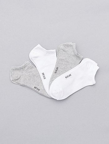 Lote de 4 pares de meias invisíveis - Kiabi