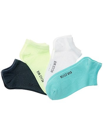 Lote de 4 pares de meias invisíveis - Kiabi