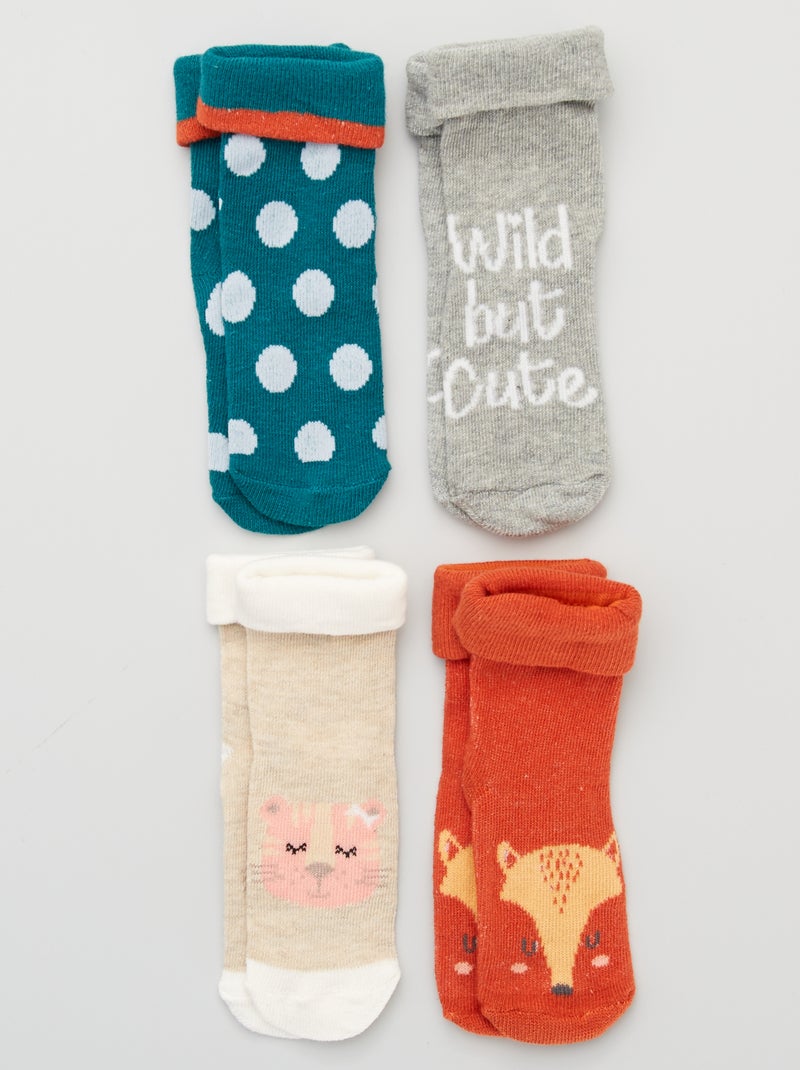 Lote de 4 pares de meias ROSA - Kiabi