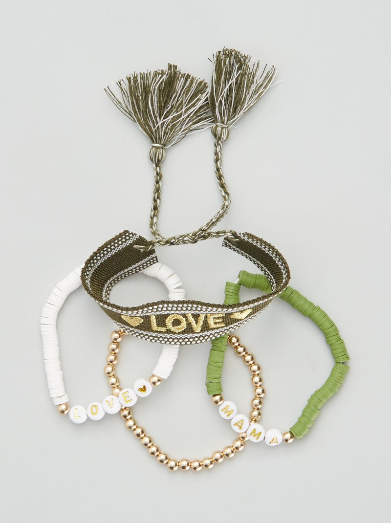 Lote de 4 pulseiras AMARELO - Kiabi