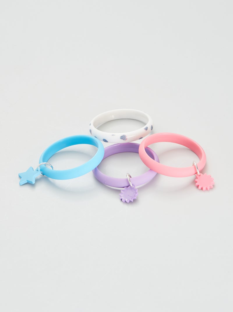 Lote de 4 pulseiras AZUL - Kiabi