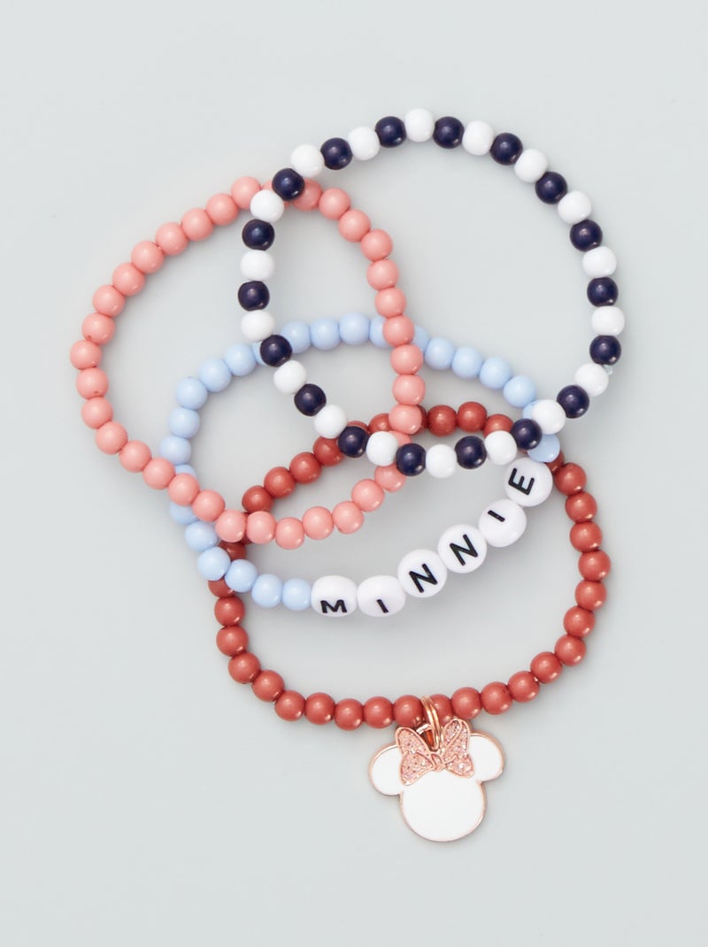 Lote de 4 pulseiras com missangas 'Minnie' 'Disney' Rosa - Kiabi
