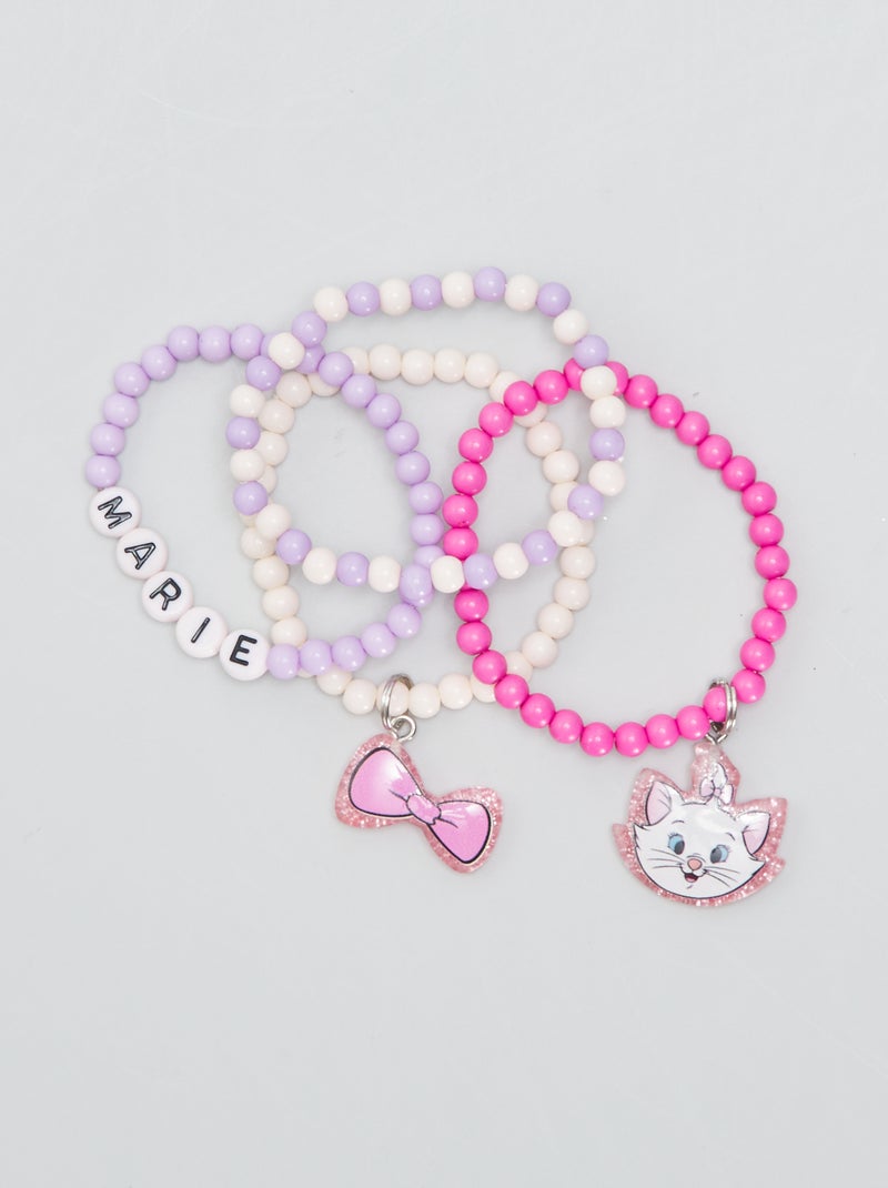 Lote de 4 pulseiras de missangas 'Disney' 'Marie' ROSA - Kiabi
