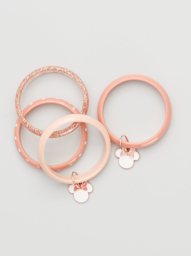 Lote de 4 pulseiras 'Minnie Mouse' Rosa - Kiabi