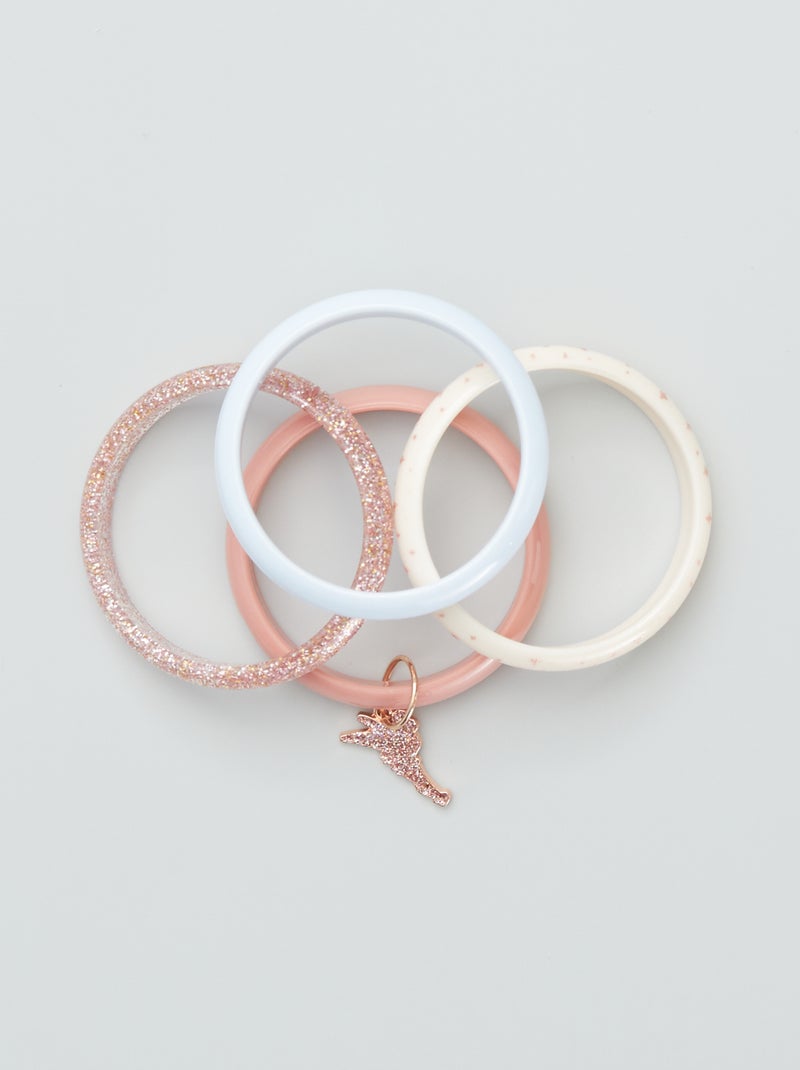 Lote de 4 pulseiras 'Sininho' 'Disney' Rosa - Kiabi