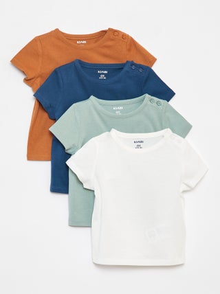 Lote de 4 t-shirts lisas