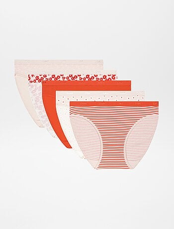 Lote de 5 cuecas 'DIM' em algodão elástico