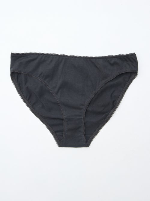 Lote de 5 cuecas em algodão lisas - Kiabi