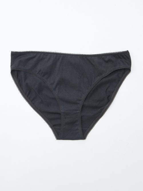 Lote de 5 cuecas em algodão lisas - Kiabi