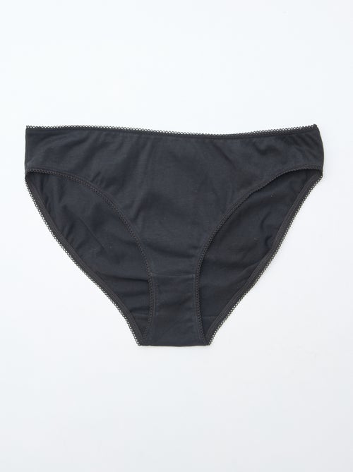 Lote de 5 cuecas em algodão lisas - Kiabi