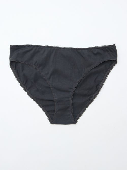 Lote de 5 cuecas em algodão lisas - Kiabi