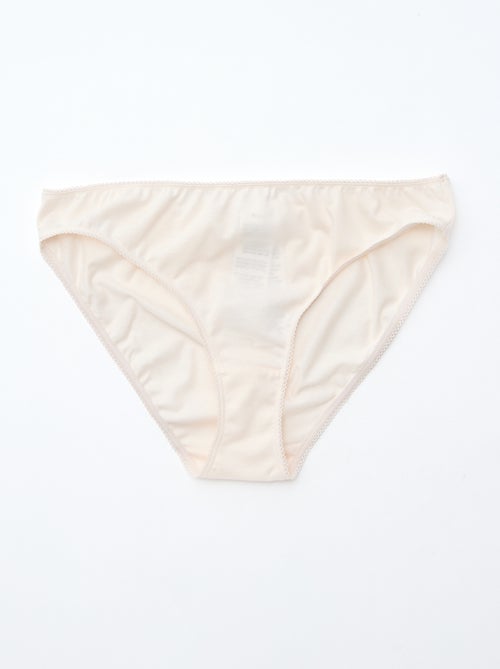 Lote de 5 cuecas em algodão lisas - Kiabi