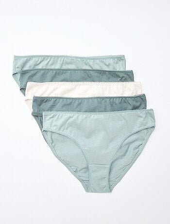 Lote de 5 cuecas em algodão lisas