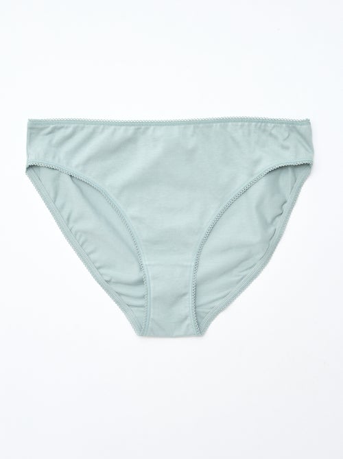 Lote de 5 cuecas em algodão lisas - Kiabi