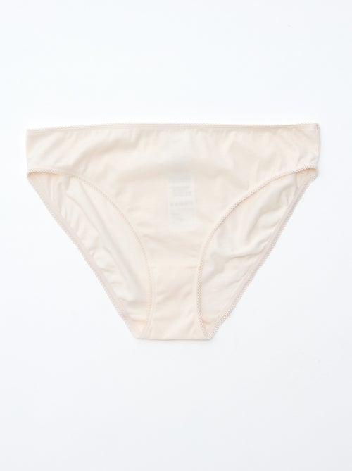 Lote de 5 cuecas em algodão lisas - Kiabi