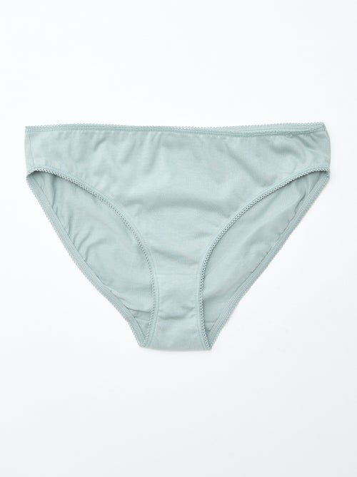 Lote de 5 cuecas em algodão lisas - Kiabi