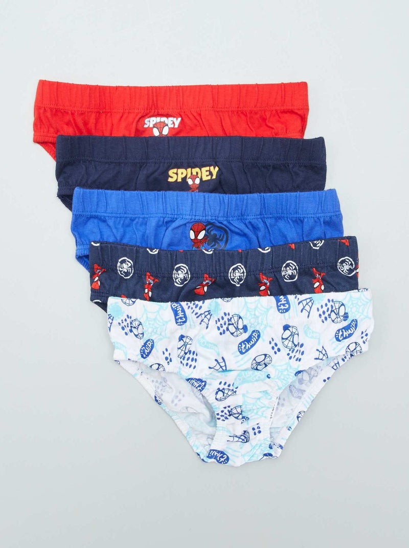Lote de 5 cuecas para menino 'Homem-Aranha' AZUL - Kiabi