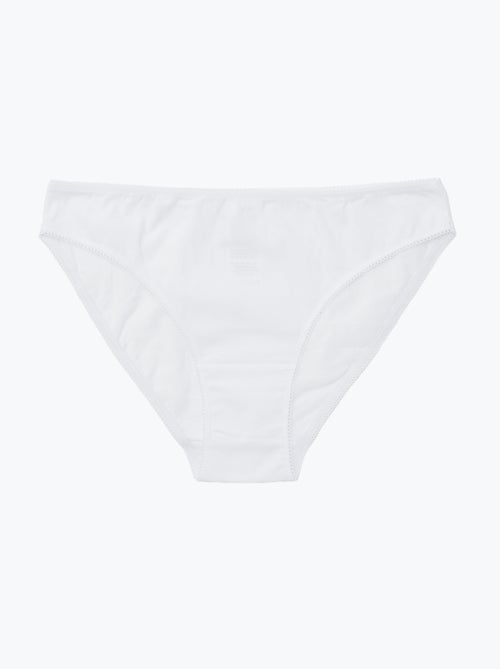 Lote de 5 cuecas para mulher - lisas e estampadas - Kiabi