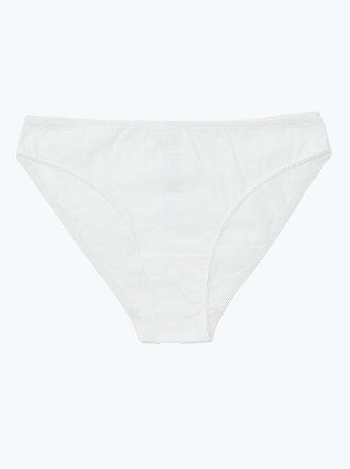 Lote de 5 cuecas para mulher - lisas e estampadas - Kiabi