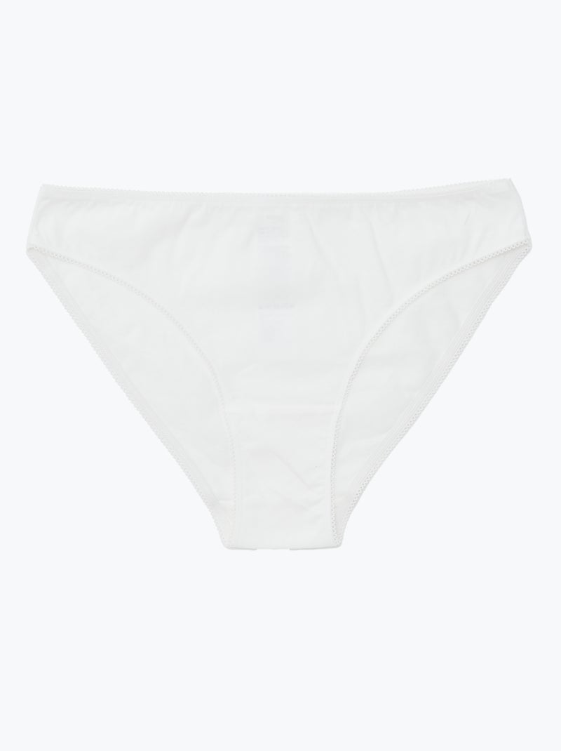 Lote de 5 cuecas para mulher - lisas e estampadas Branco - Kiabi