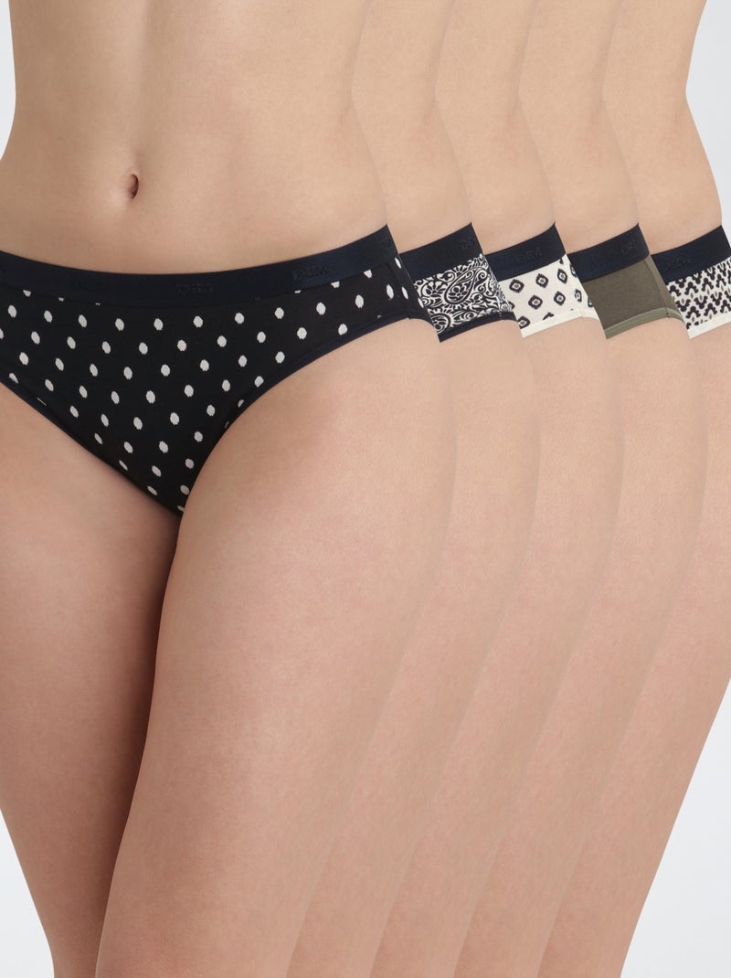 Lote de 5 cuecas para mulher - Pockets Dim Bege - Kiabi