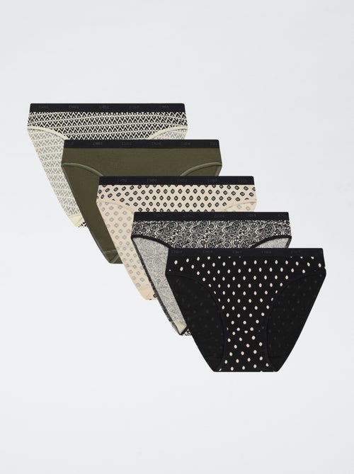 Lote de 5 cuecas para mulher - Pockets Dim - Kiabi