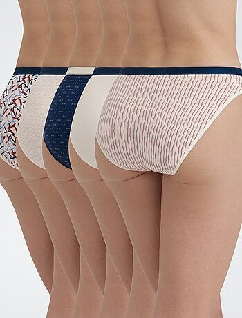 Lote de 5 cuecas para mulher - Pockets Dim