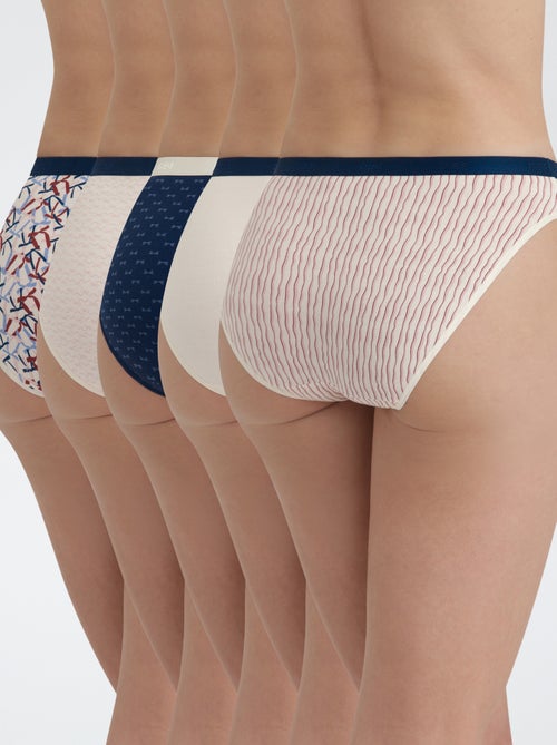 Lote de 5 cuecas para mulher - Pockets Dim - Kiabi