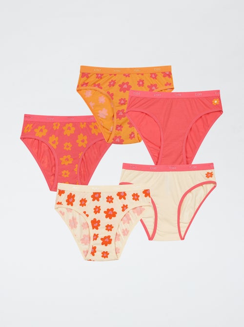 Lote de 5 cuecas para mulher 'Dim' estampado - Kiabi