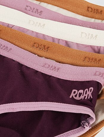 Lote de 5 cuecas para mulher 'Dim' estampado