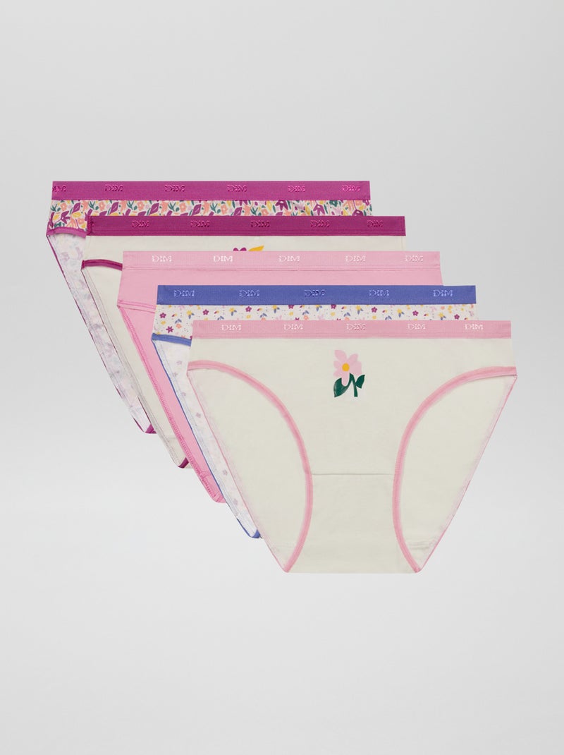Lote de 5 cuecas para mulher 'Dim' ROSA - Kiabi