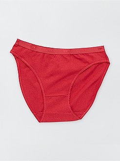 Lote de 5 cuecas para mulher em algodão elástico Les Pockets 'DIM' - Kiabi