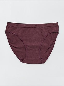 Lote de 5 cuecas para mulher em algodão elástico Les Pockets 'DIM' - Kiabi