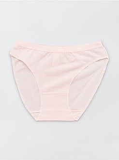 Lote de 5 cuecas para mulher em algodão elástico Les Pockets 'DIM' - Kiabi