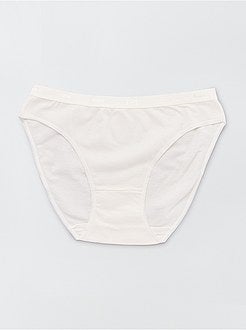 Lote de 5 cuecas para mulher em algodão elástico Les Pockets 'DIM' - Kiabi