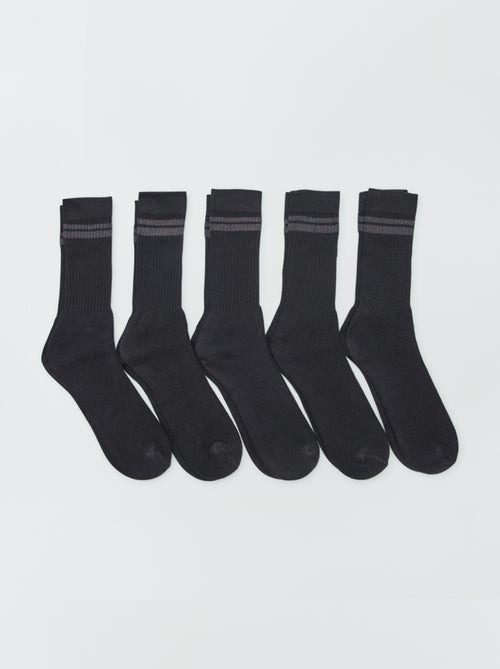 Lote de 5 meias de cano alto - Kiabi