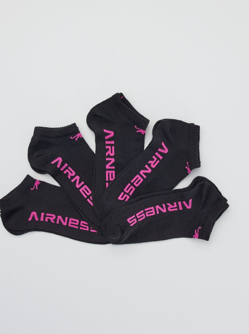 Lote de 5 pares de meias 'Airness' Preto - Kiabi