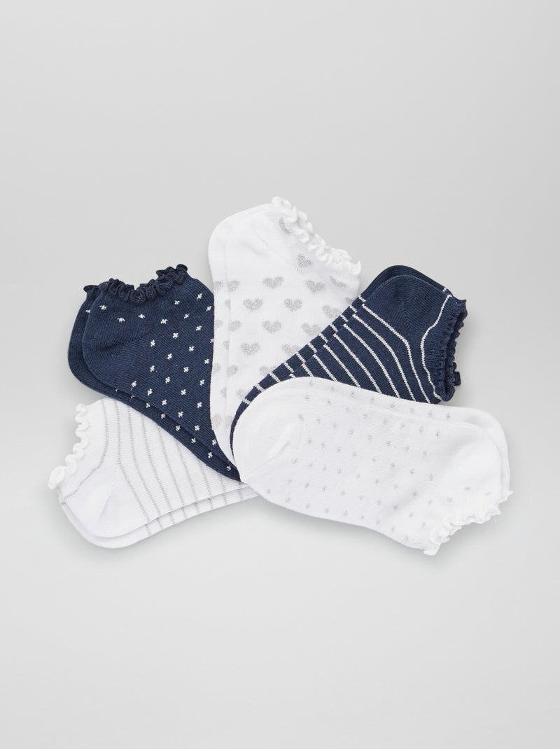 Lote de 5 pares de meias AZUL - Kiabi