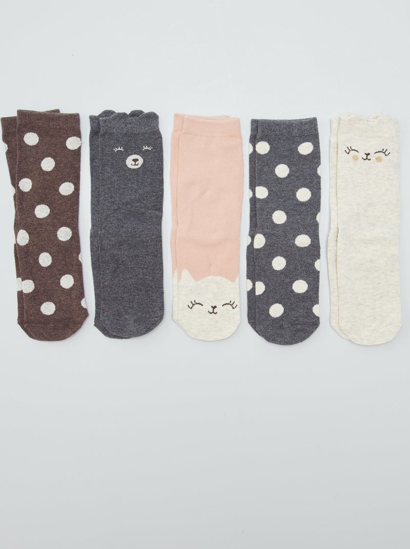 Lote de 5 pares de meias AZUL - Kiabi