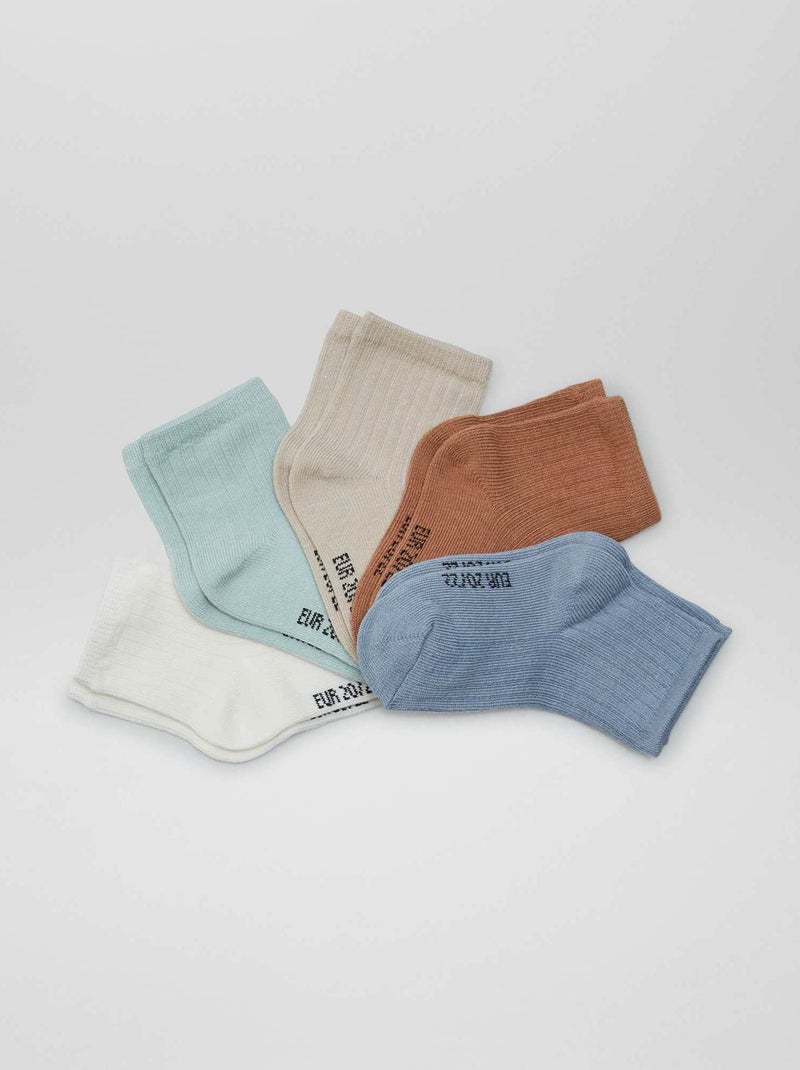 Lote de 5 pares de meias AZUL - Kiabi